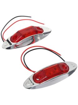 Фонари габаритные боковые задние для грузовых машин, красный свет, 2 шт, 24 В, BD-7045-24V