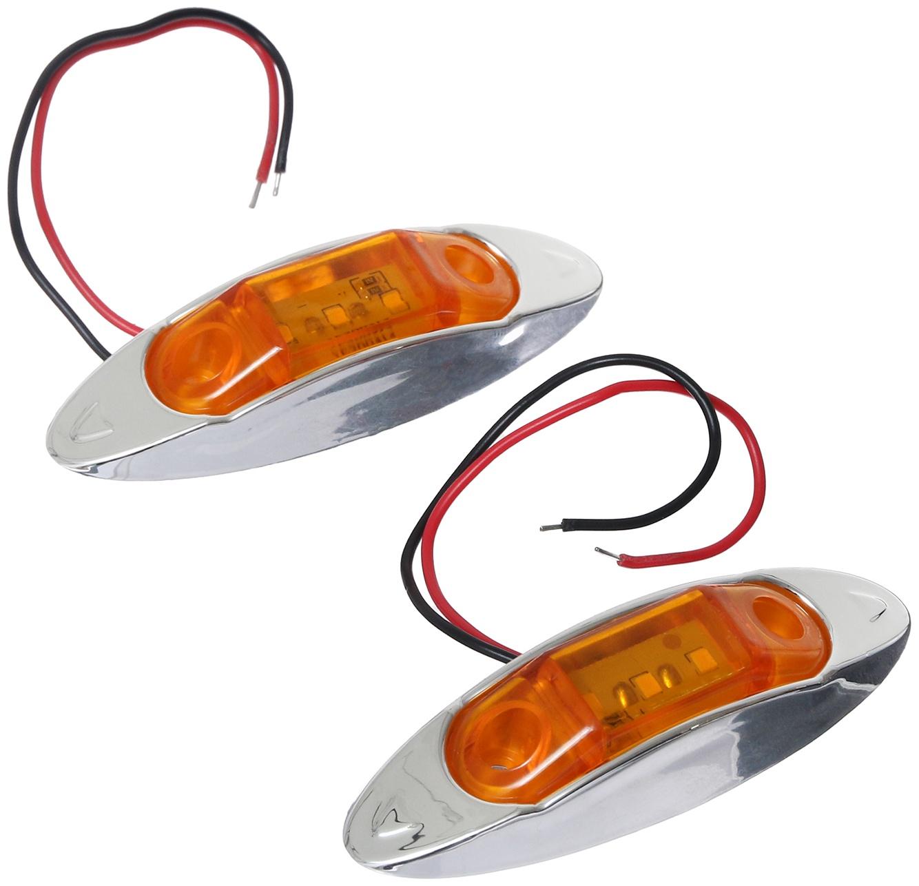 Фонари габаритные боковые задние для грузовых машин, желтый свет, 2 шт, 24 В, BD-7046-24V