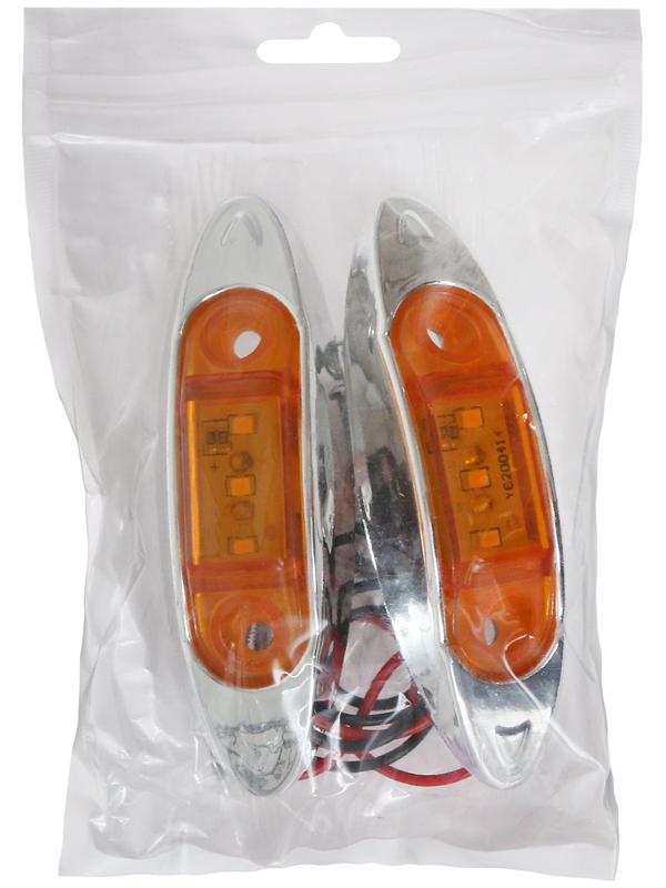 Фонари габаритные боковые задние для грузовых машин, желтый свет, 2 шт, 24 В, BD-7046-24V