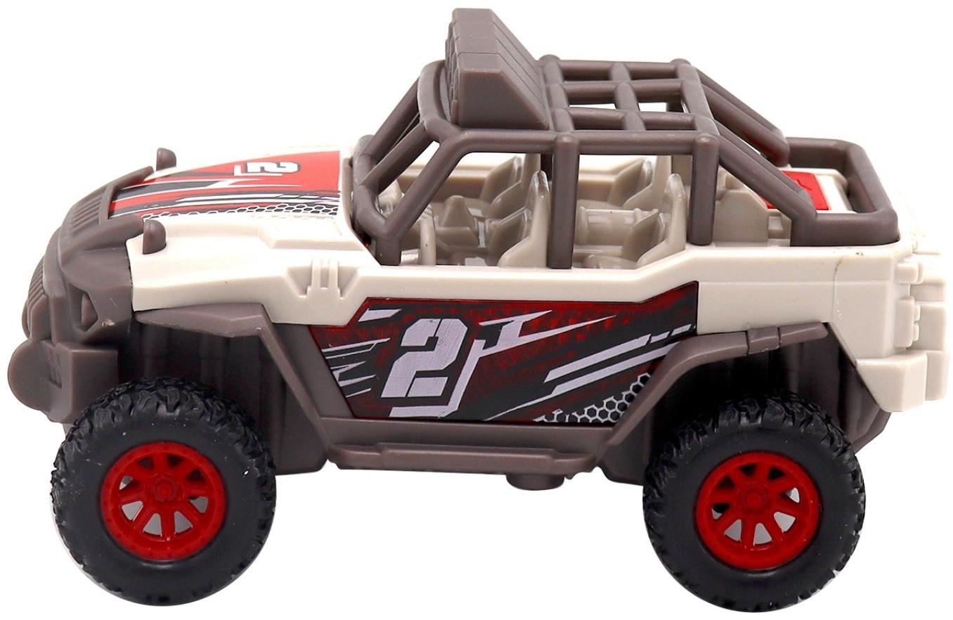 Машинка Funky Toys «Безумные гонки. Джип», со светом и звуком, 12 см, цвет красно-белый