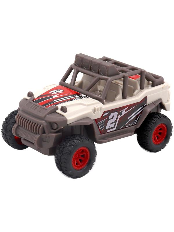 Машинка Funky Toys «Безумные гонки. Джип», со светом и звуком, 12 см, цвет красно-белый