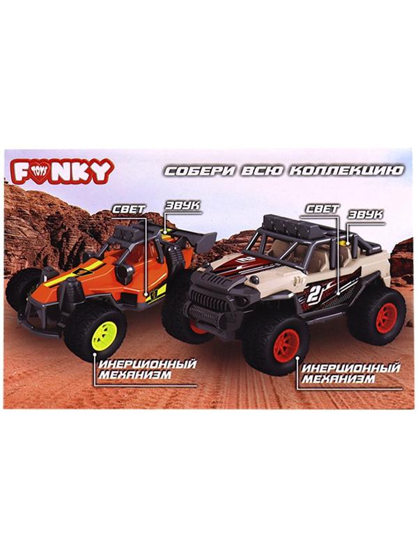 Машинка Funky Toys «Безумные гонки. Внедорожник», со светом и звуком, 12 см, цвет оранжевый
