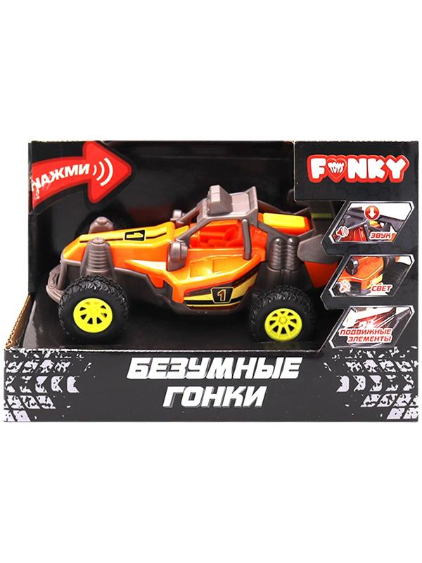 Машинка Funky Toys «Безумные гонки. Внедорожник», со светом и звуком, 12 см, цвет оранжевый