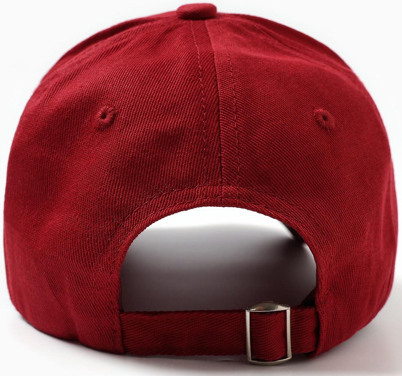 Бейсболка мужская, цвет бордо, размер 56-58