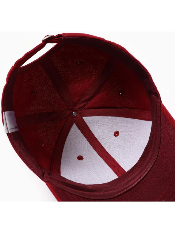 Бейсболка мужская, цвет бордо, размер 56-58
