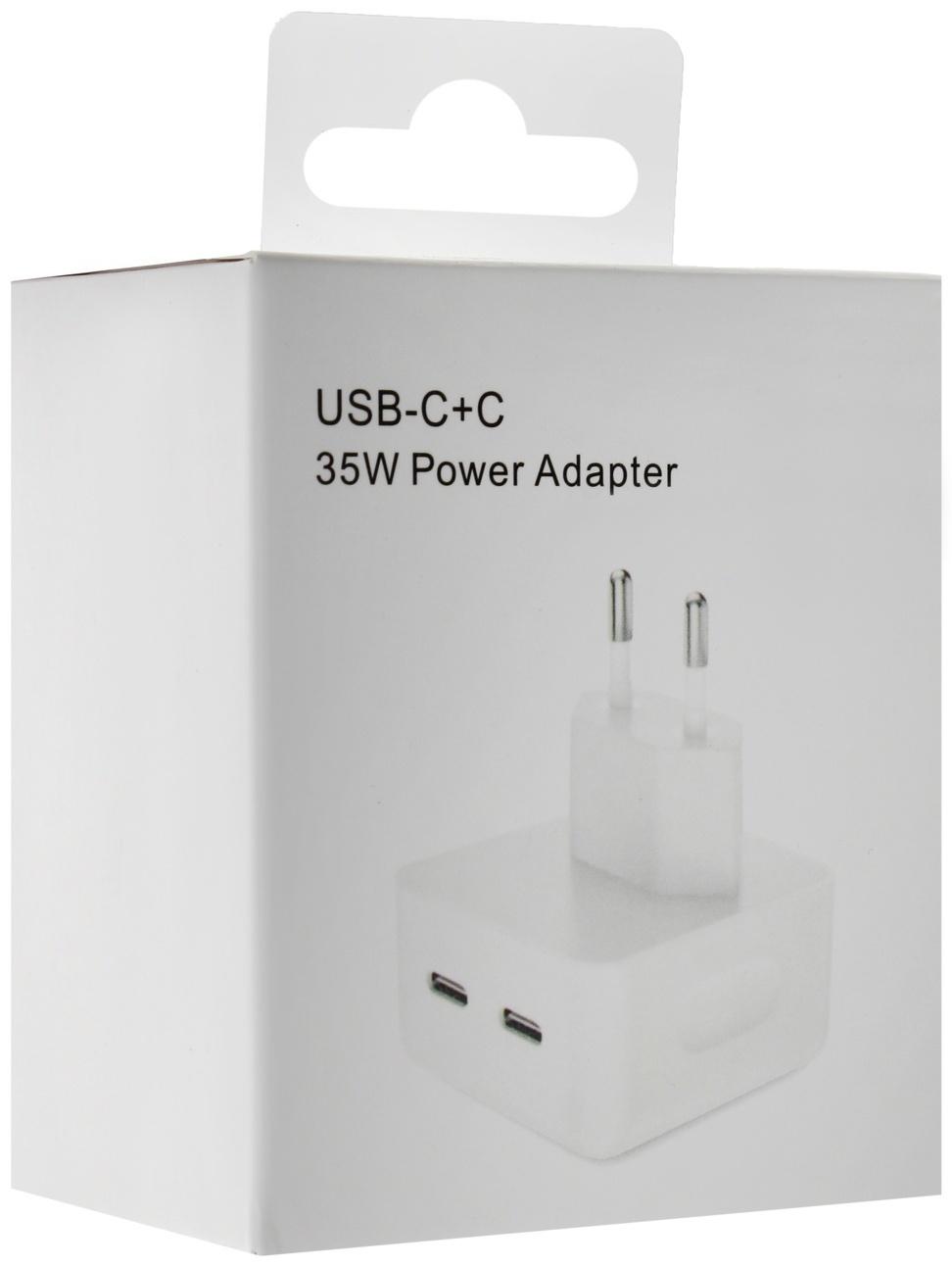 Сетевое зарядное устройство GQ-6, 2 Type-C, 3 А, 35 Вт, белое