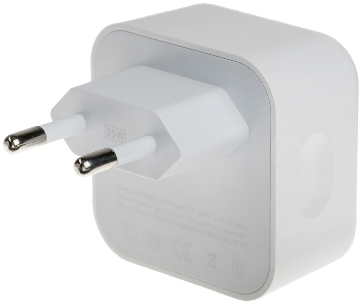 Сетевое зарядное устройство GQ-6, 2 Type-C, 3 А, 35 Вт, белое