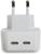 Сетевое зарядное устройство GQ-6, 2 Type-C, 3 А, 35 Вт, белое