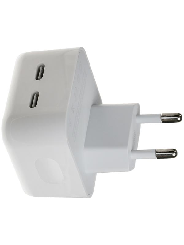 Сетевое зарядное устройство GQ-6, 2 Type-C, 3 А, 35 Вт, белое