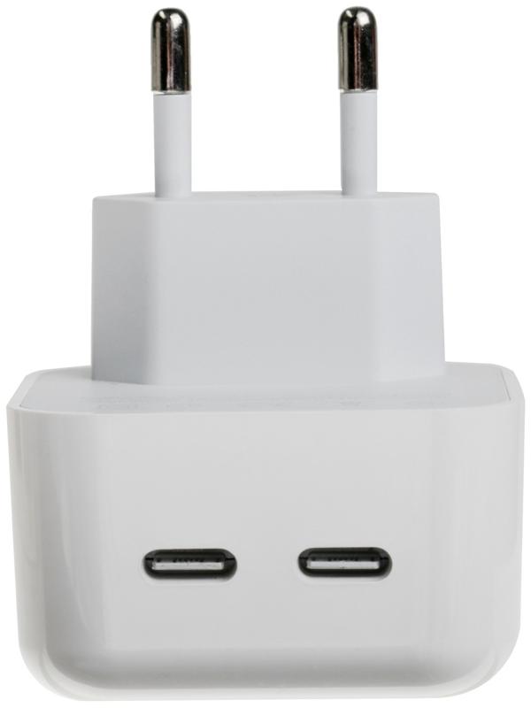 Сетевое зарядное устройство GQ-6, 2 Type-C, 3 А, 35 Вт, белое