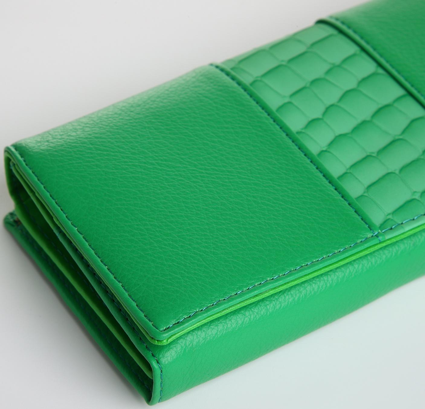 Кошелёк на магните, цвет зелёный