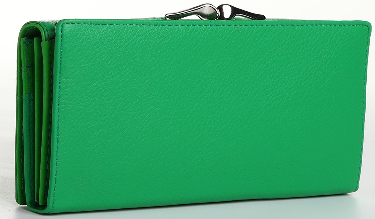 Кошелёк на магните, цвет зелёный