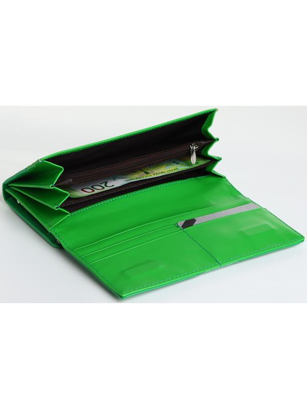 Кошелёк на магните, цвет зелёный
