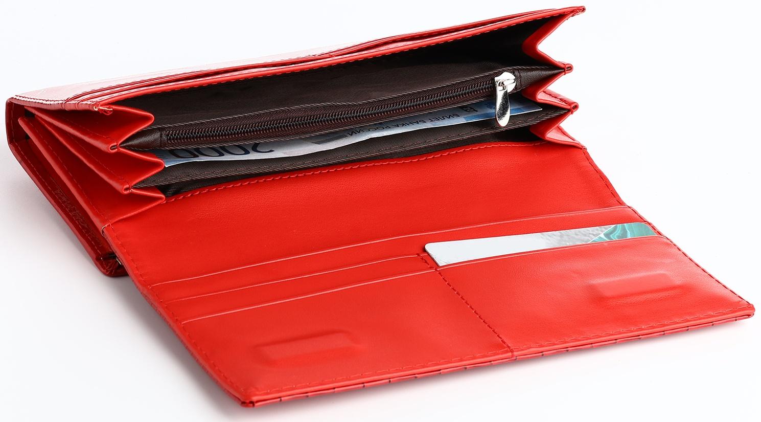 Кошелёк на магните, цвет красный