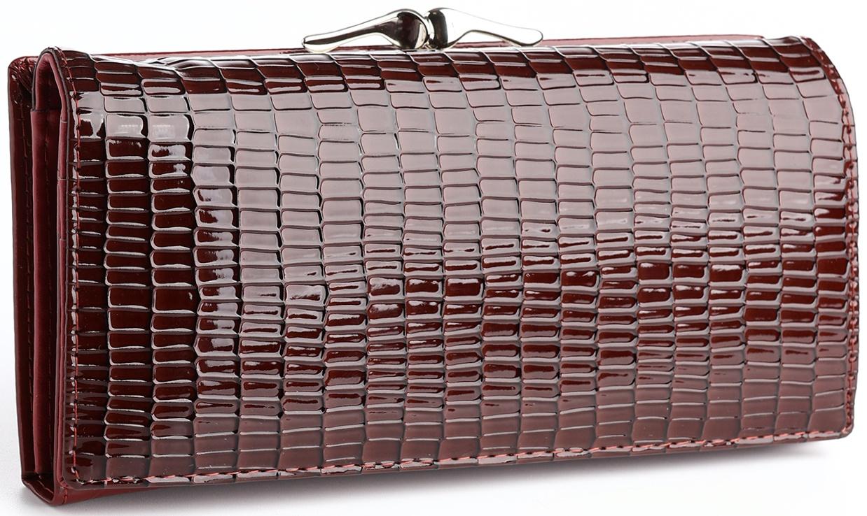 Кошелёк на магните, цвет бордовый