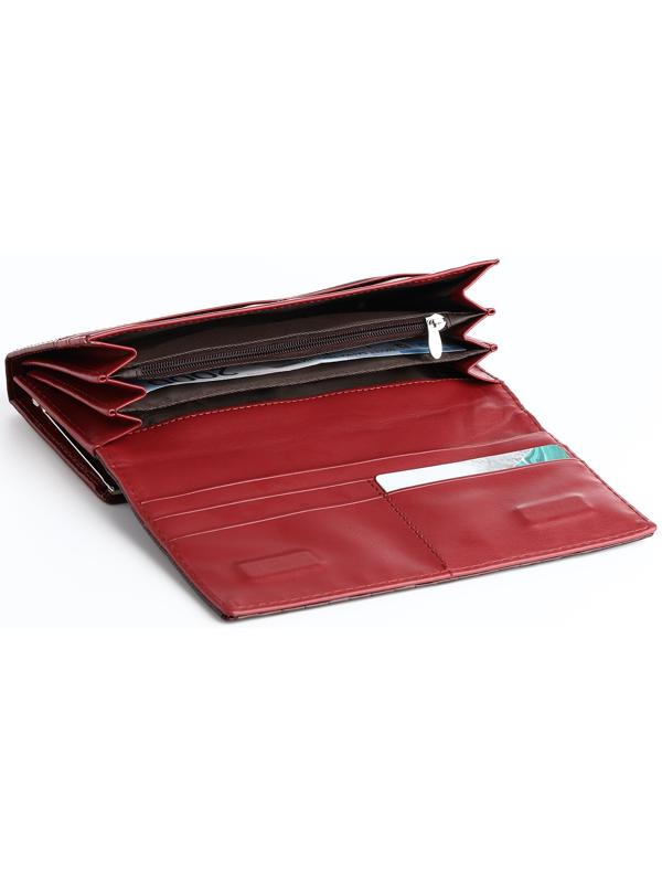 Кошелёк на магните, цвет бордовый