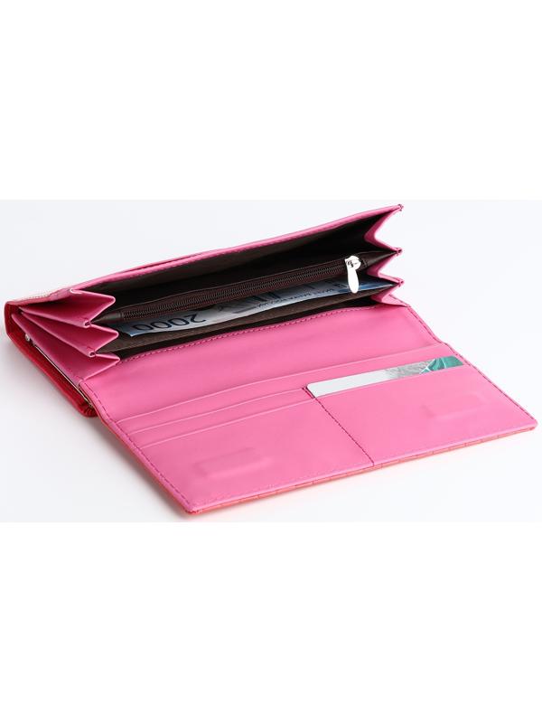 Кошелёк на магните, цвет розовый