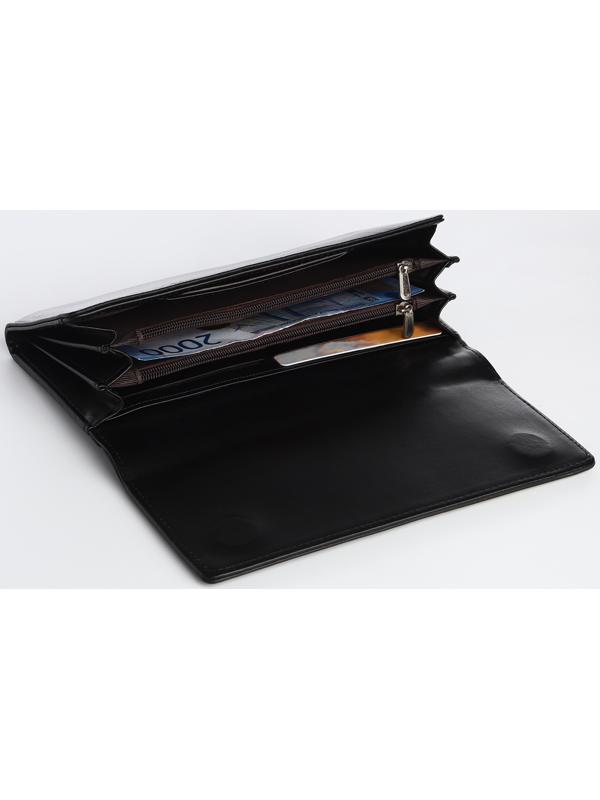 Кошелёк на магните, цвет чёрный