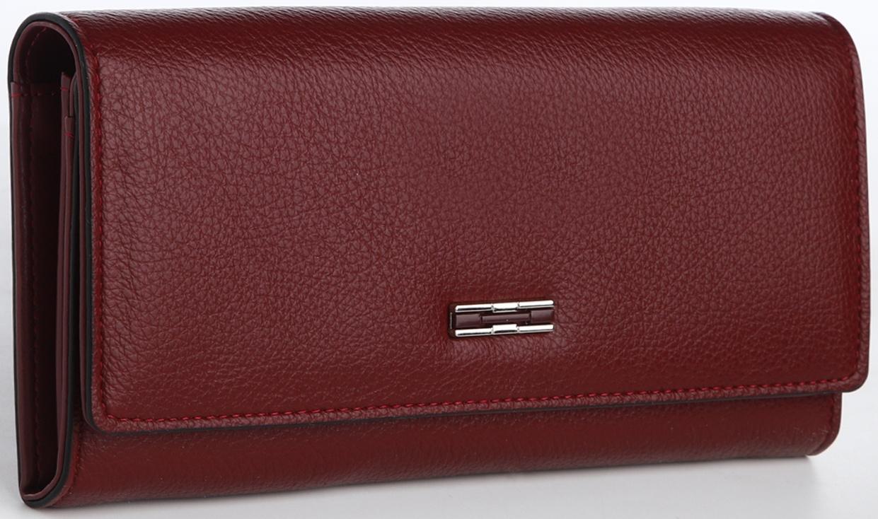 Кошелёк на магните, цвет бордовый