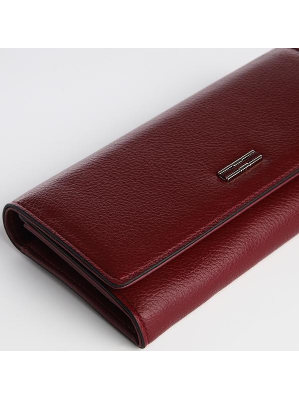 Кошелёк на магните, цвет бордовый