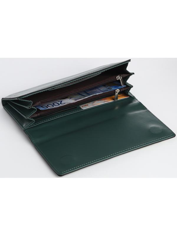 Кошелёк на магните, цвет зелёный