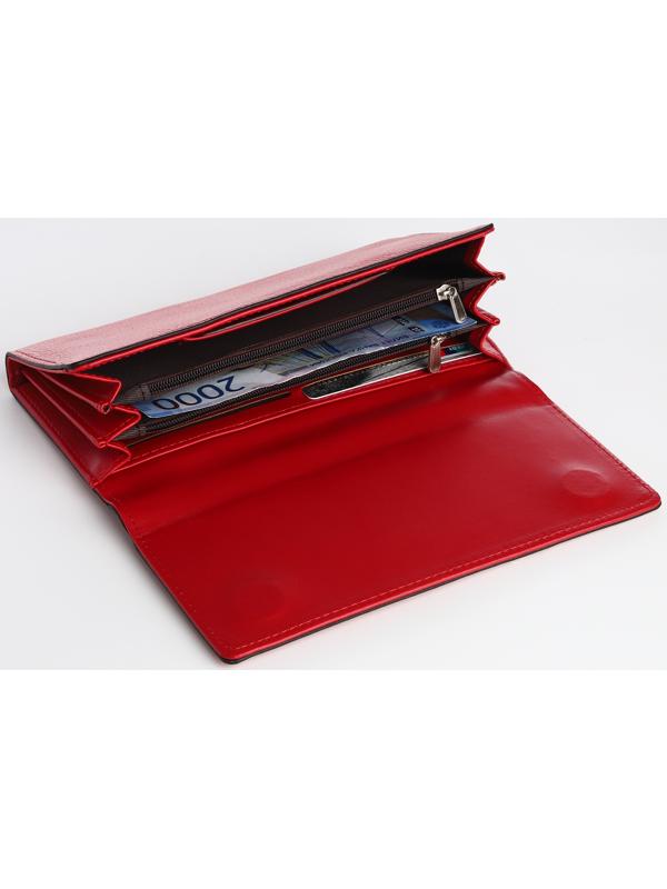 Кошелёк на магните, цвет красный