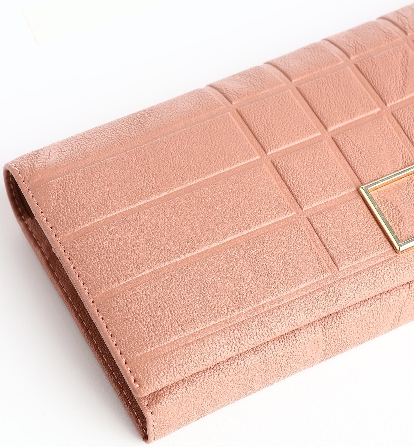 Кошелёк на магните, цвет пудровый