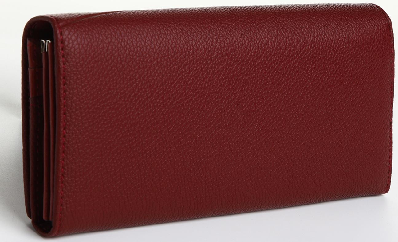 Кошелёк на магните, цвет бордовый