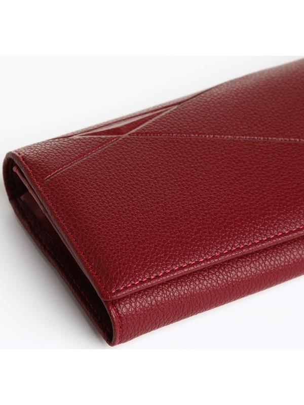 Кошелёк на магните, цвет бордовый