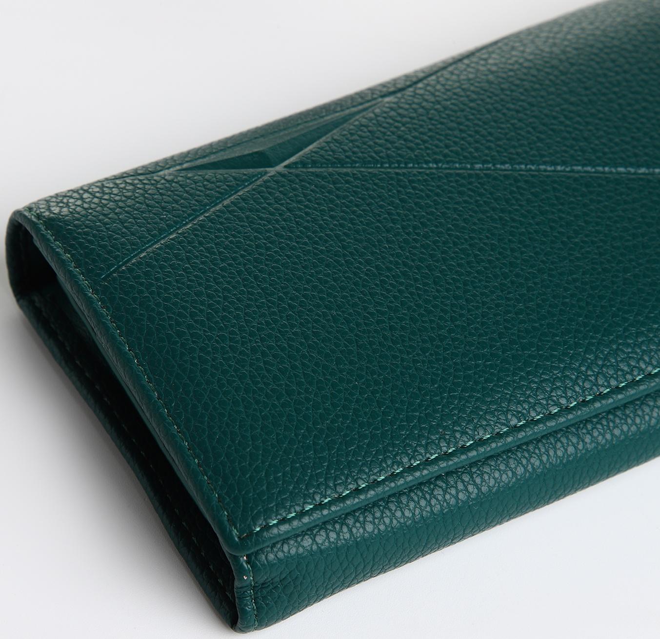 Кошелёк на магните, цвет зелёный
