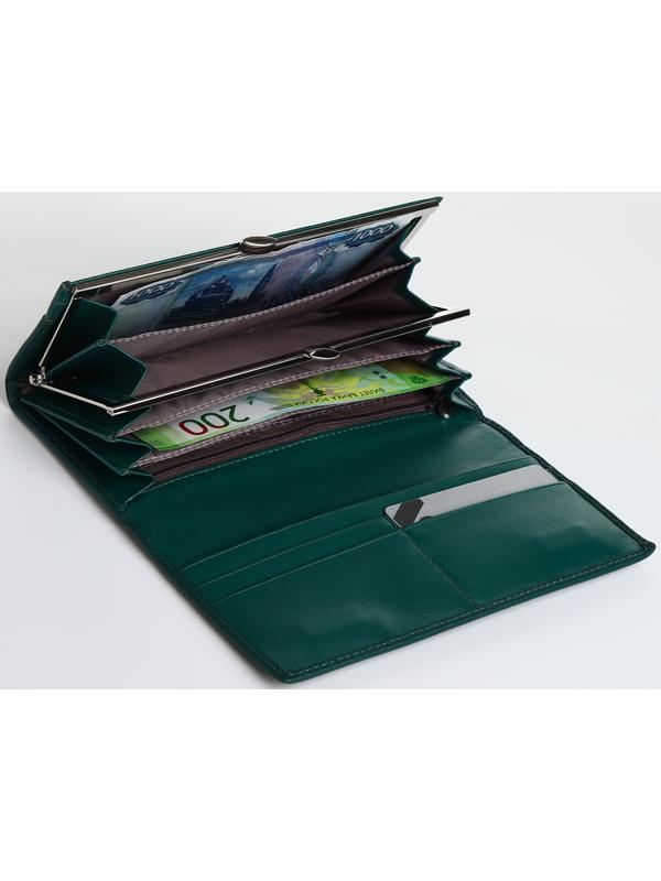 Кошелёк на магните, цвет зелёный