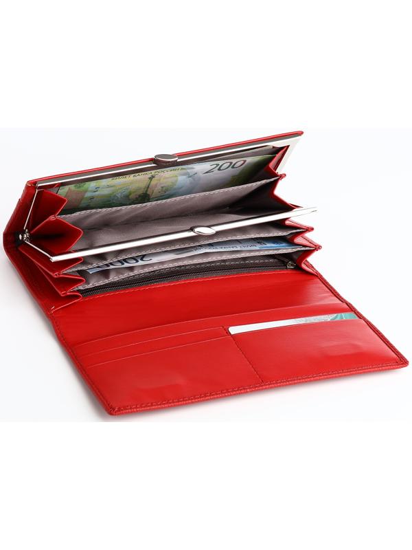 Кошелёк на магните, цвет красный