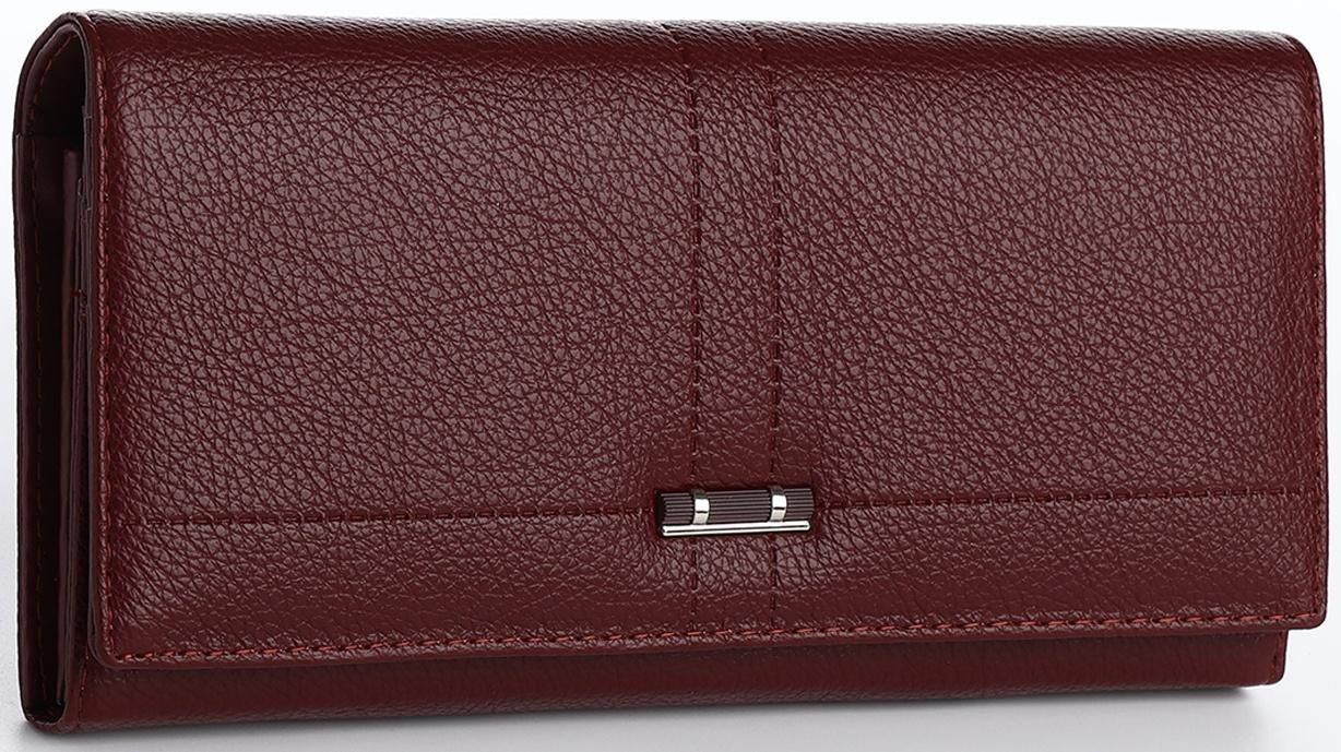 Кошелёк на магните, цвет бордовый