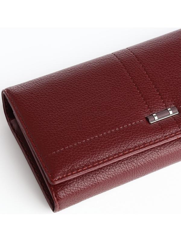 Кошелёк на магните, цвет бордовый