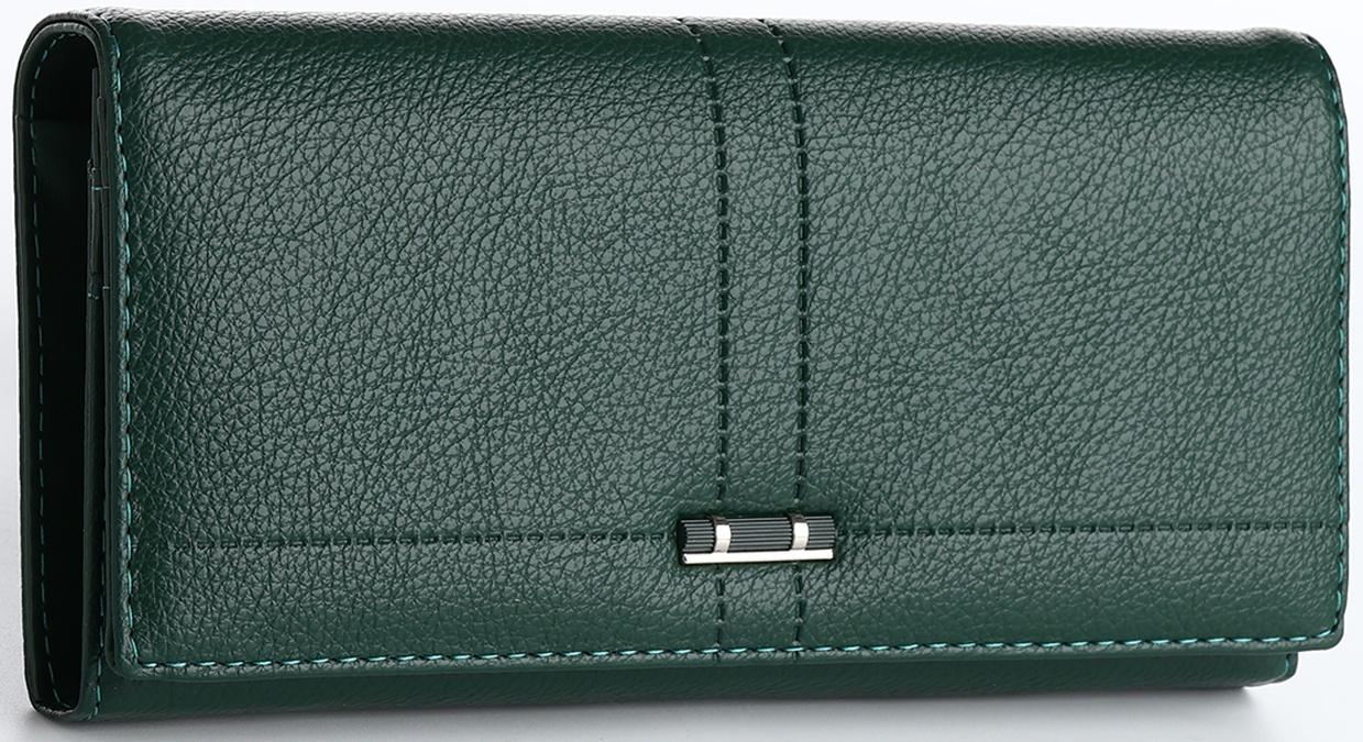 Кошелёк на магните, цвет зелёный