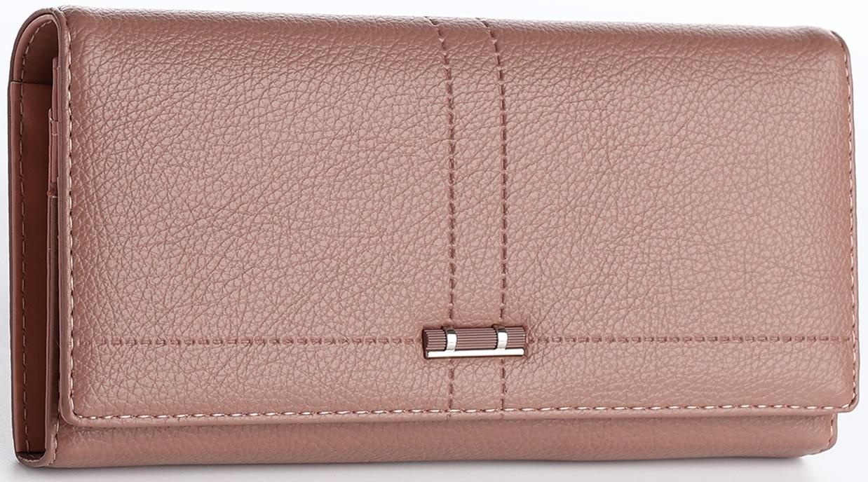 Кошелёк на магните, цвет пудровый