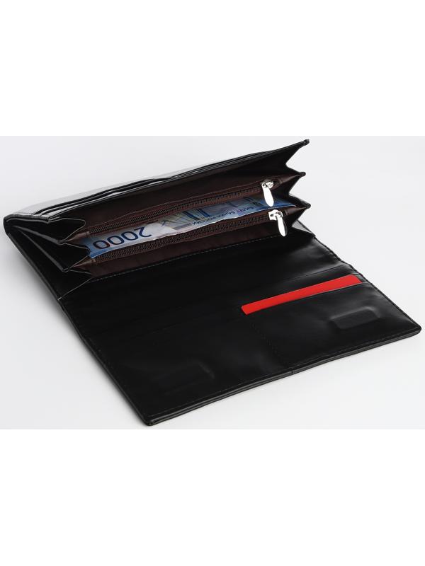 Кошелёк на магните, цвет чёрный