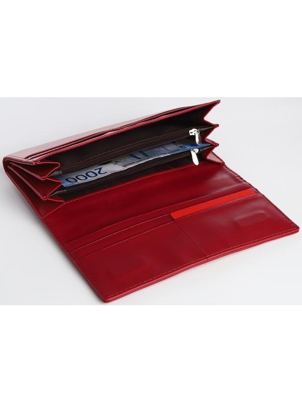 Кошелёк на магните, цвет бордовый