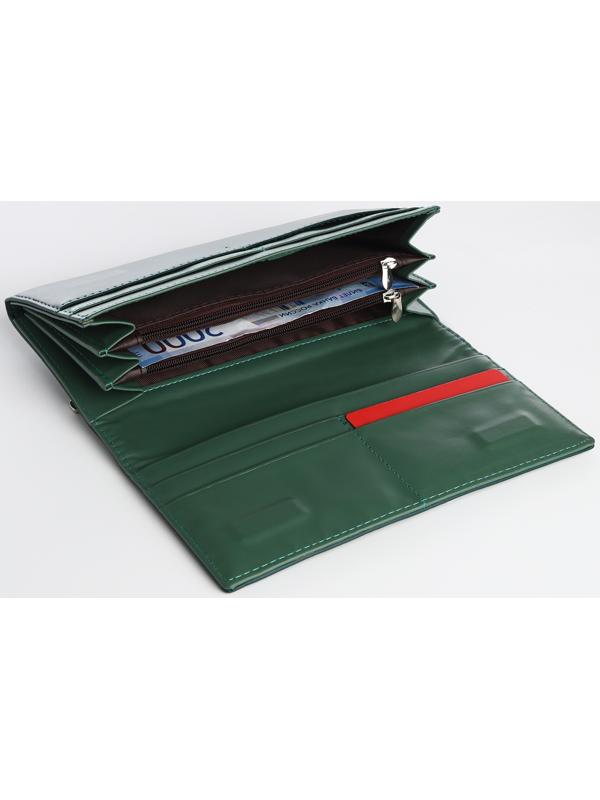 Кошелёк на магните, цвет зелёный