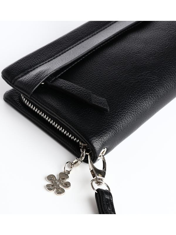Кошелёк на молнии, цвет чёрный