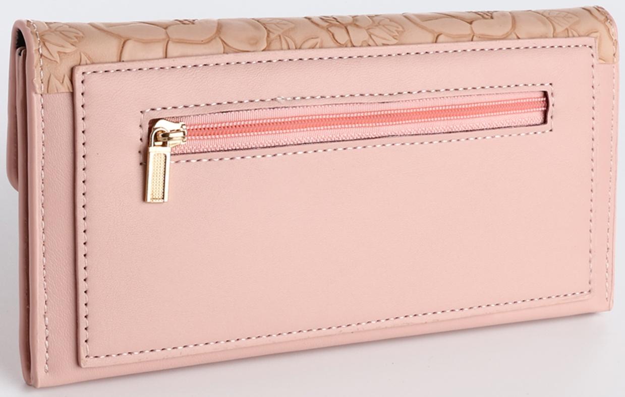 Кошелёк на кнопке, цвет розовый