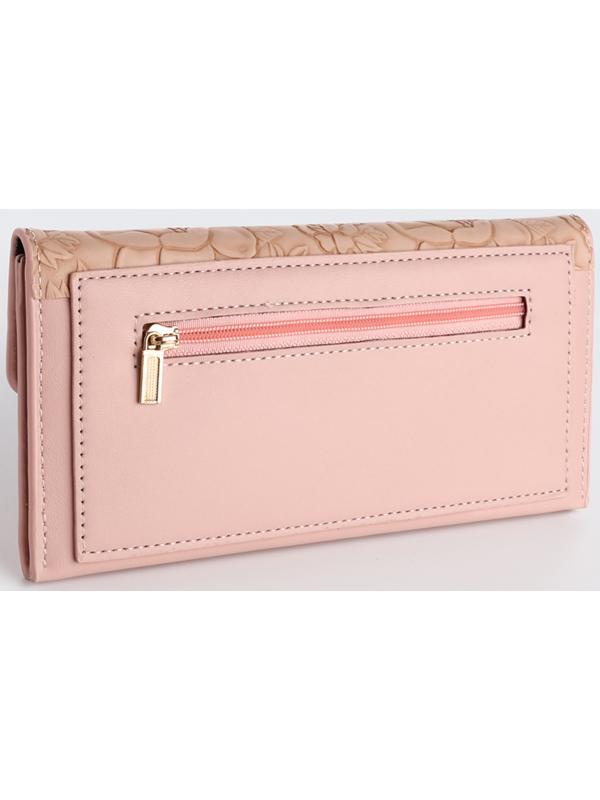 Кошелёк на кнопке, цвет розовый