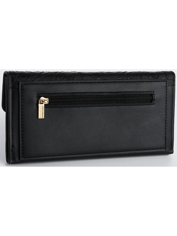 Кошелёк на кнопке, цвет чёрный