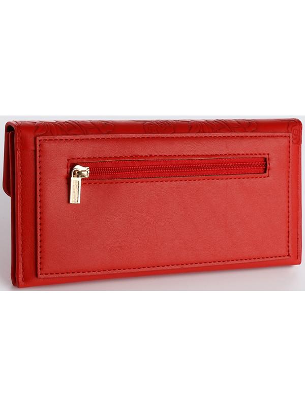 Кошелёк на кнопке, цвет красный