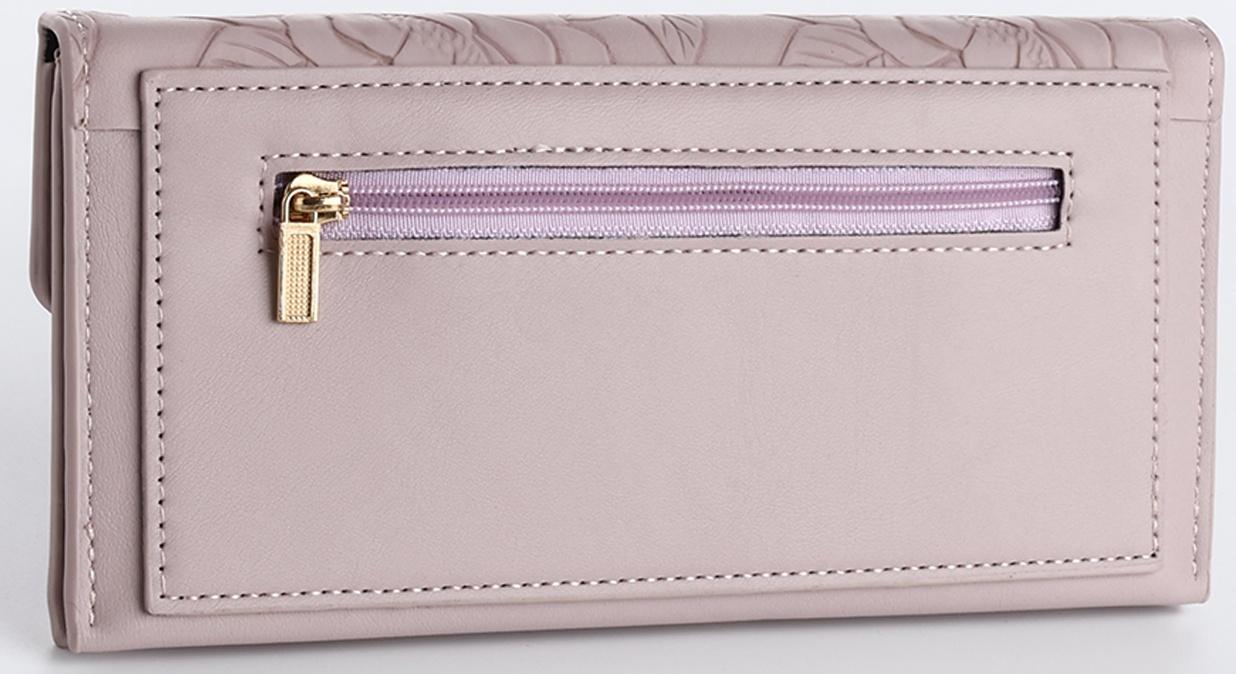 Кошелёк на кнопке, цвет сиреневый