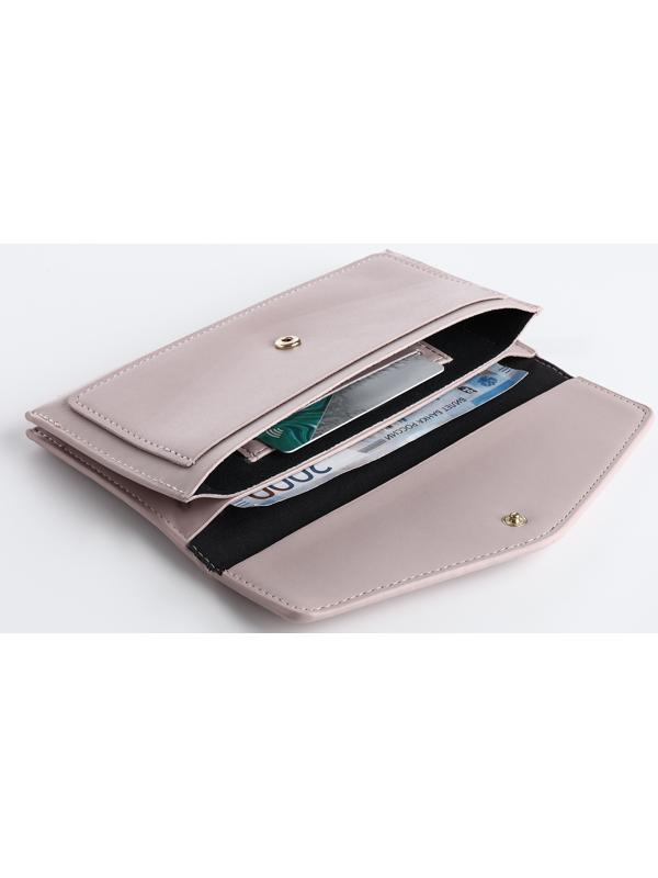 Кошелёк на кнопке, цвет сиреневый