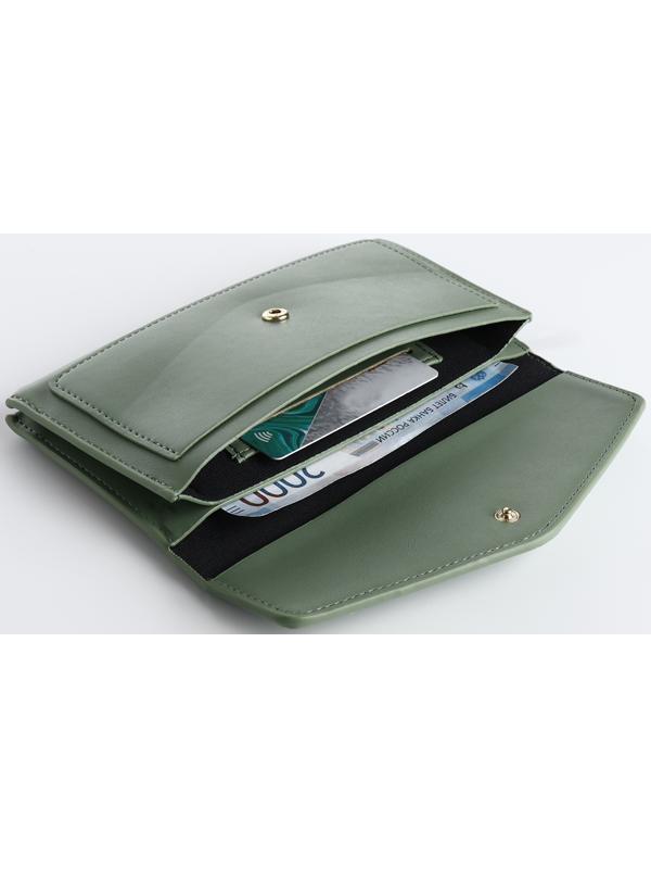 Кошелёк на кнопке, цвет зелёный