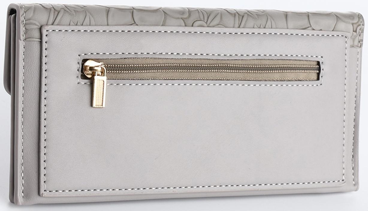 Кошелёк на кнопке, цвет серый