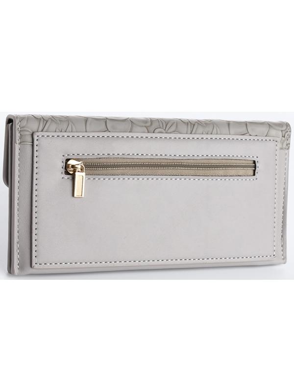 Кошелёк на кнопке, цвет серый