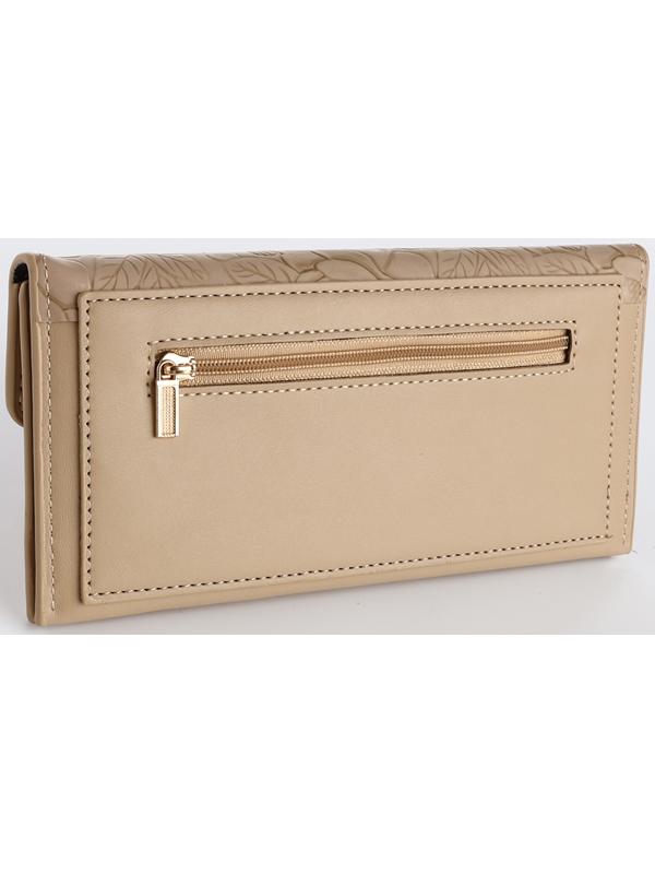 Кошелёк на кнопке, цвет бежевый